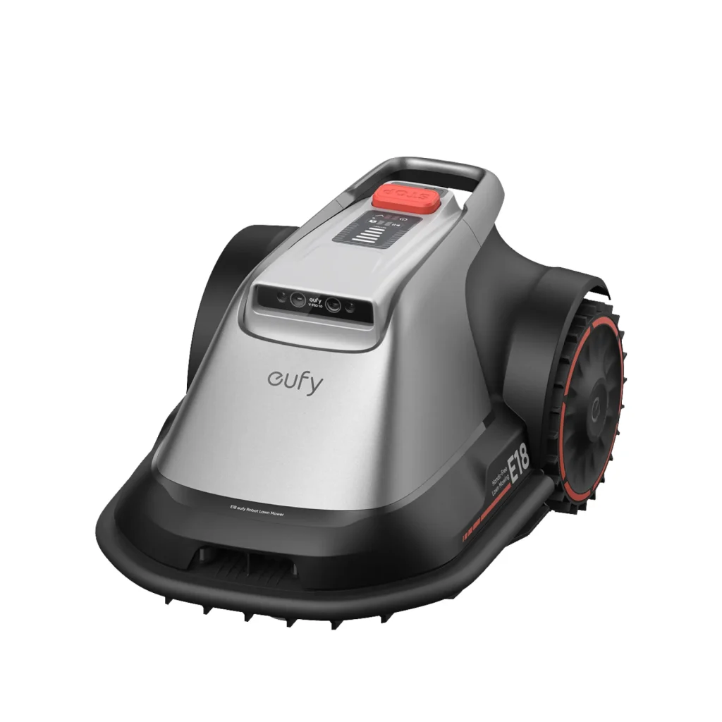 Robot tondeuse eufy E18, packshot officiel