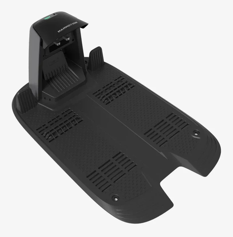 Station de charge du robot tondeuse Mammotion Luba Mini avec sa plaque de base et son contacteur de charge